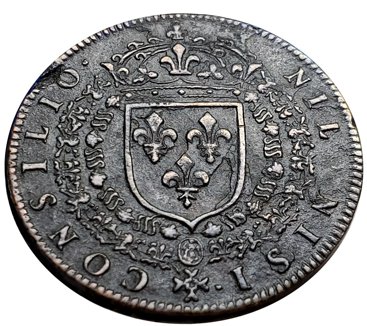 1645年 フランス ルイ14世 ジェトン銀貨 ニル ニシ コンシリオ ギア