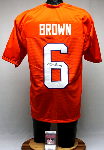 Tyler Brown Signed Jersey Clemson Tigers Orange Football Size XL JSA AL27007