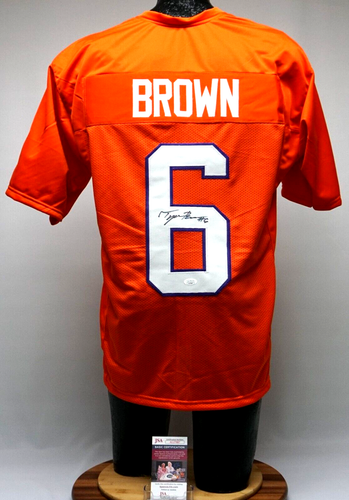 Tyler Brown Signed Jersey Clemson Tigers Orange Football Size XL JSA AL27007 - Imagen 1 de 5