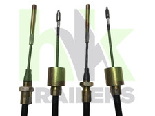 2 x 1230mm Alko Trailer Brake Cable 26mm Cup, Threaded end, ALKO Brakes