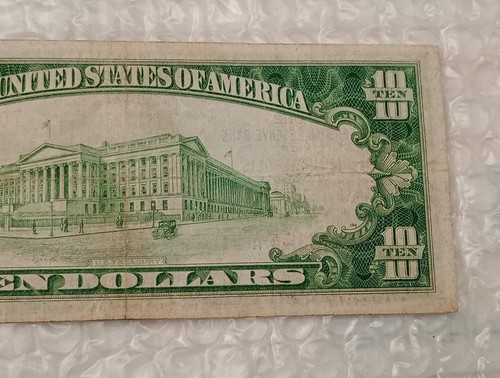 USA~1929 Federal Reserve Note~ $10 Dollars~ Special Series Number 144 In It. - Picture 8 of 10