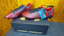Under Armour Cf Force 3.0 Fg Red Black Soccer Cleats Size 11 narrow Men's New