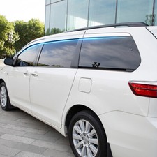 For Toyota Sienna 11-20 Chrome Window Visor Vent Deflector Sun Rain Guard Shield