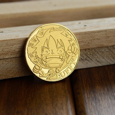 One Piece Monkey D Luffy Japan 24 K Gold Metal Coin Collection Anime Memento Ebay