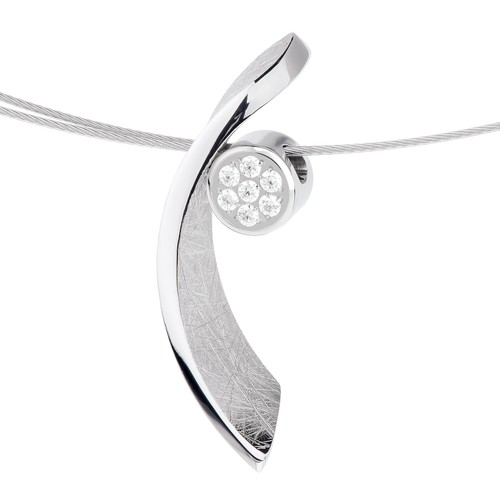 Collana Donna S.Oliver Con Zirconi - Girocollo Regolabile In Acciaio Inox Rosa, Catena A Maglia Pisello 42+3 Cm
