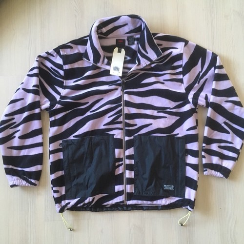 New Levis Zebra Zippered Fleece Jacket 