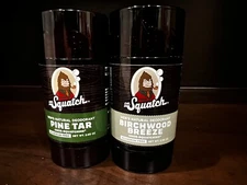 Dr. Squatch Birchwood Breeze & Pine Tar Men’s Natural Deodorant Stick 2.65oz NEW