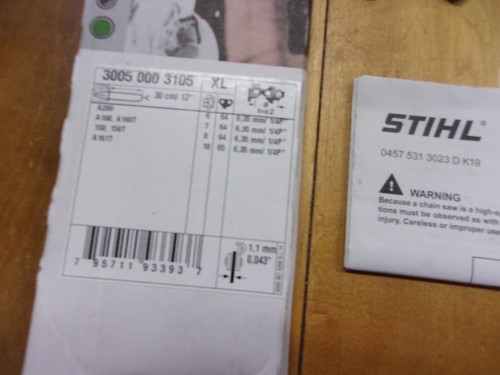 Stihl OEM 12"" Barra Guida 1/4P"" .043"" 64DL 3005-008-3405 HT101 - Foto 9