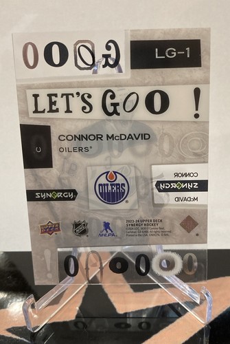 2023-24 UPPER DECK SYNERGY CONNOR MCDAVID LET'S GO insert 1/32 packs #LG-1 - Picture 6 of 6
