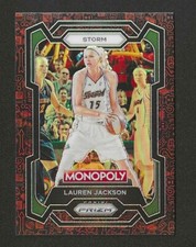 2024 WNBA PANINI PRIZM * MONOPOLY * LAUREN JACKSON * RED CLASSIC ICONS * #12 SP