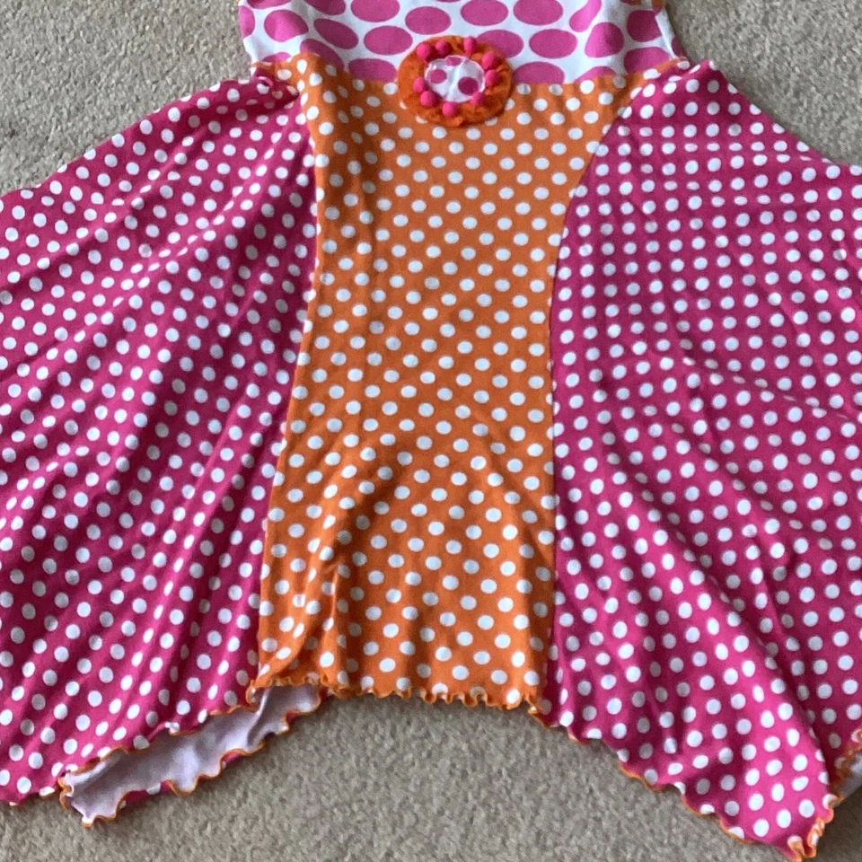VESTIDO MIS TEE V US NIÑAS, 12, VESTIDO DE SOL, LUNARES, ROSA, NARANJA, BLANCO, CARIÑO Foto 3 de 4