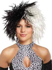 Adult Dalmatian Lady Wig Fancy Dress Halloween Dress Up  Costume Accessories