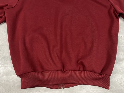 vintage 80s ADIDAS TRACK JACKET XL BURGUNDY NAVY GRAY full zip - Picture 13 of 14