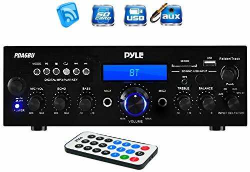 Pyle PDA6BU Compact Integrated Power Digital Amplifier Bluet