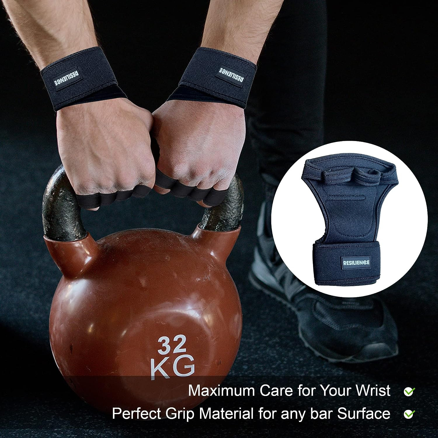 Fabric Booty Bands - Weight Lifting Gloves Women - Glute Resistance Bands - Mens