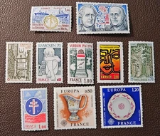 3187-FRANCE-SCOTT# 1475, 1476, 1477, 1478-1479, 1480, 1481, 1482, 1483, 1484-MNH