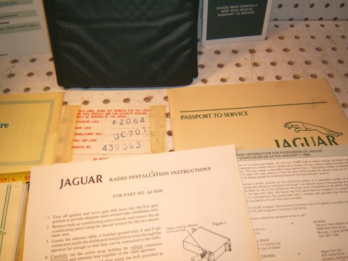 Jaguar 1984 XJ6 S3 sedán manuales del propietario 1 juego de 12 y Jaguar verde OEM 1 bolsa - Imagen 11 de 12