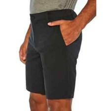 Banana Republic Men's Elastic Waistband Flat Front Shorts, Black, Size: 40