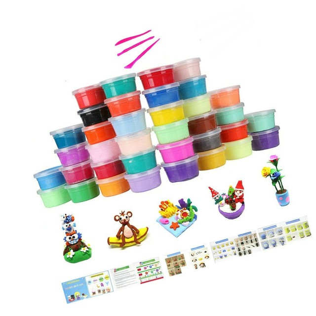 Air Dry Clay Kit 36 Colors Super Light Modeling Set Soft Modeling