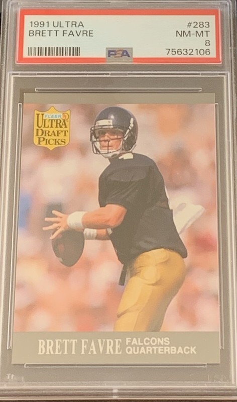 1991 Brett Favre rookie #283 Ultra PSA 8 Atlanta Falcons