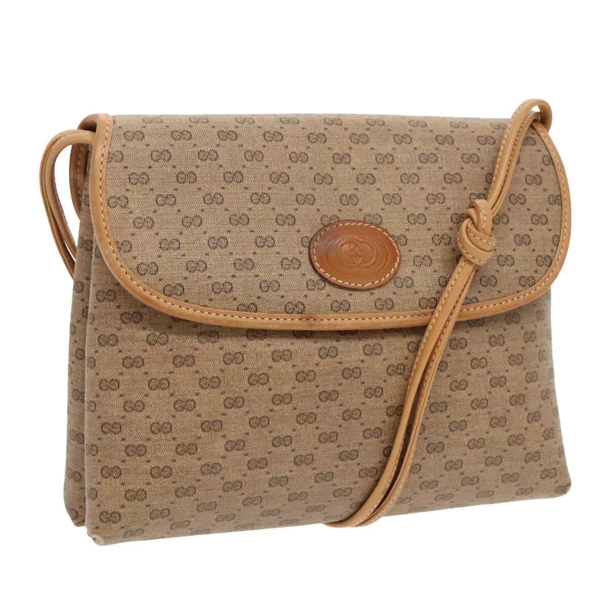 Sac à bandoulière GUCCI Micro GG Supreme PVC beige or 49 007 5548 authentique th5401