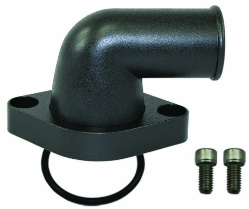 Small & Big Chevy V8 90º Swivel Black Aluminum Water Neck Thermostat Housing - Picture 1 of 1