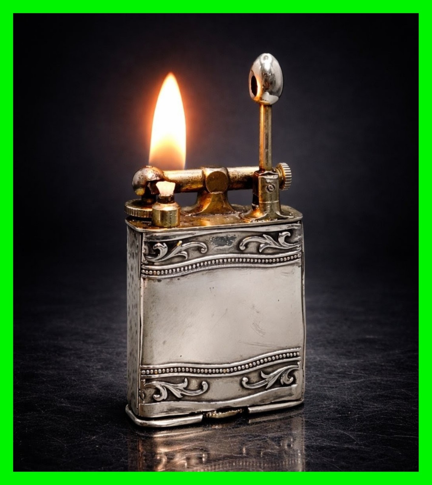&ndash; 18k Gold Electroplate W/ Silver Jacket