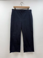 Ann Taylor LOFT High Rise Pull-On Wide Leg Jeans Dark Wash Denim 12