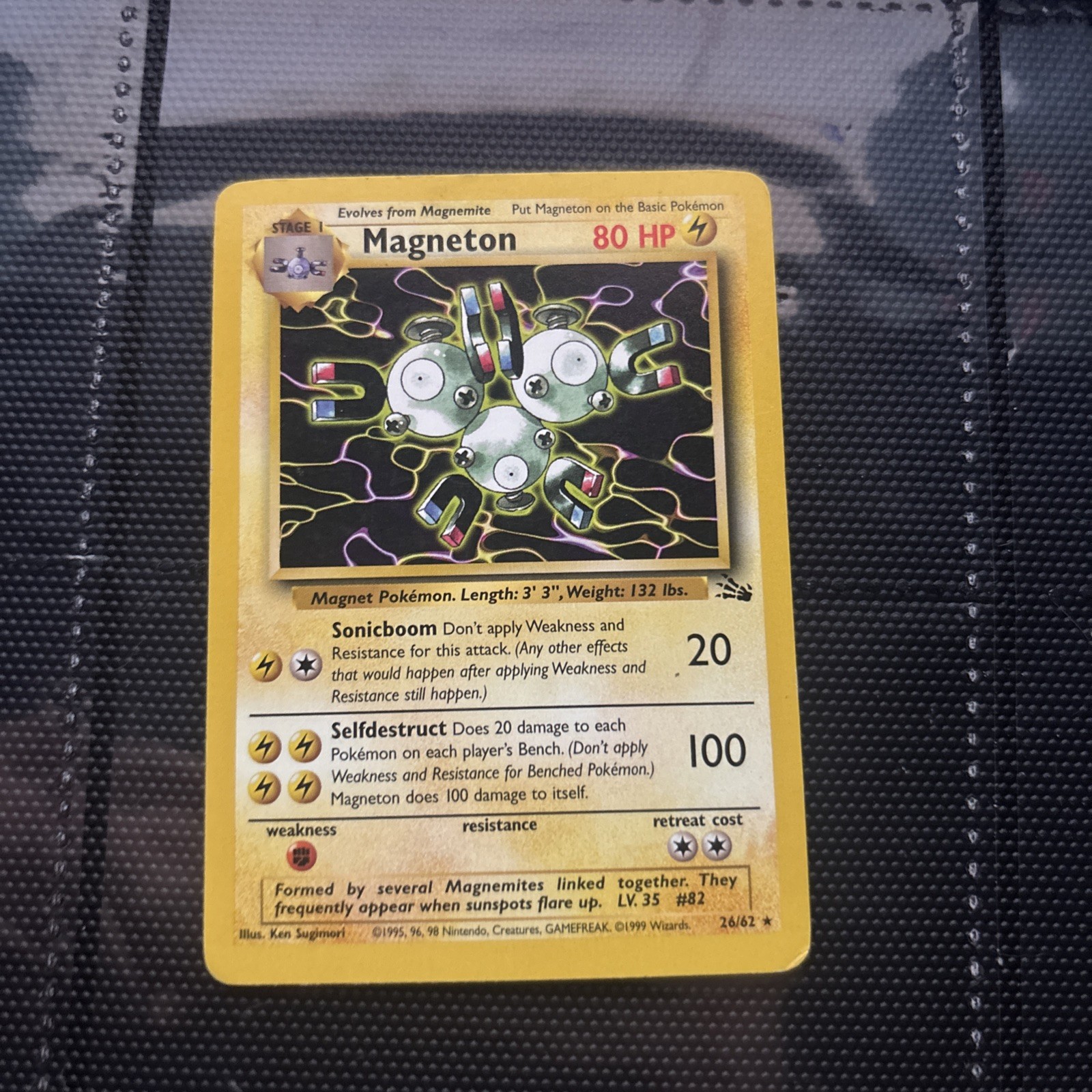 Magneton 26/62 Fossil Non Holo Rare Pokémon English LP
