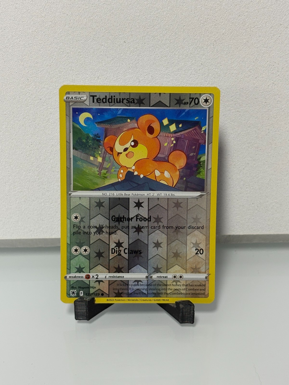 Reverse Holo Teddiursa 122/189 Common Astral Radiance Pokemon