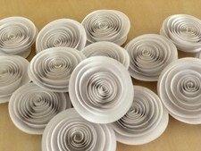 White Paper Rose Flowers. Handmade.