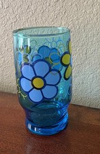 Libby Blue Flower Power Juice Glass 1 glass but a total of 3 are available