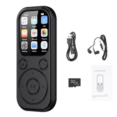 Sport MP3 Player Bluetooth 5.4 32GB Memory 1.8'' HD Screen FM Radio Recorder