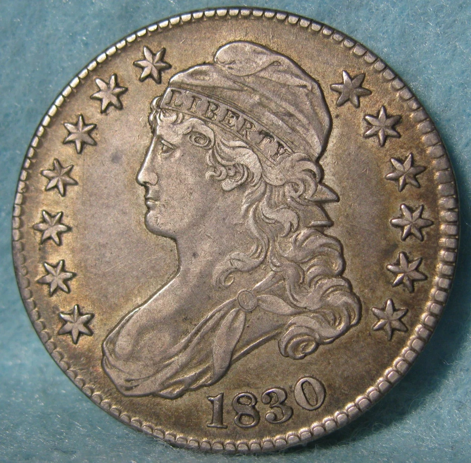 1830 Lettered Edge Capped Bust Silver Half Dollar High Grade US Coin #655 - Image 2 of 4