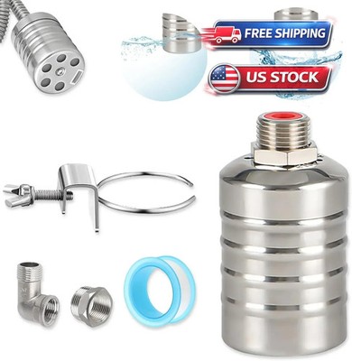 1x 1/2'' Water Float Automatic Shut Off Valve Quick Connctor Tank Overfill Stop