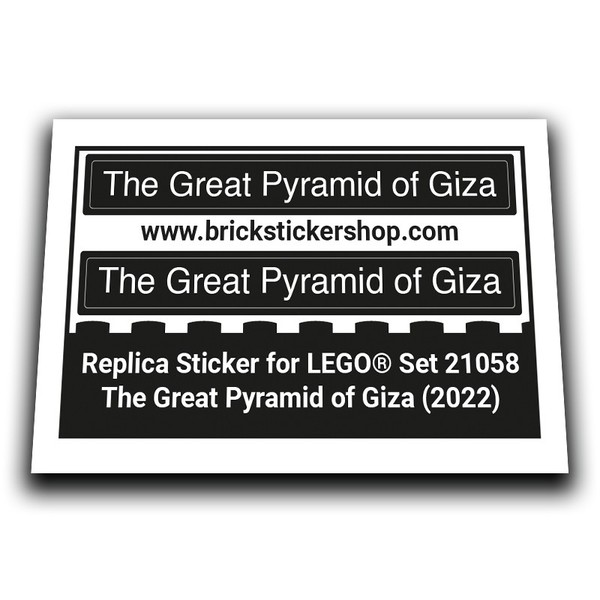 Replacement Sticker For Set 21058 - The Great Pyramid Of Giza-image