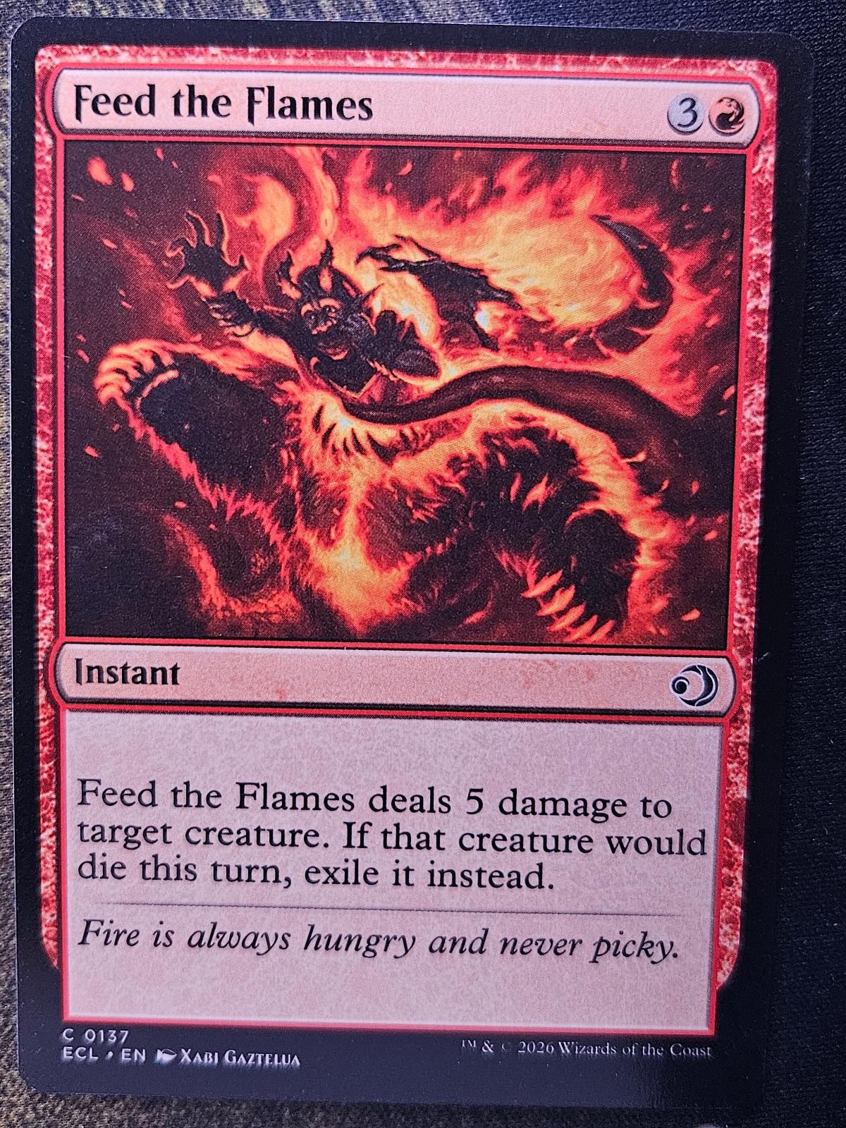Feed the Flames 137 Common Lorwyn Eclipsed Magic: The Gathering Near Mint