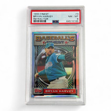 1993 Finest Bryan Harvey Refractor #3 Graded NM-MT PSA 8