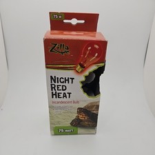 Zilla Reptile Terrarium Heat Lamps Incandescent Bulb, Night Black, 75W