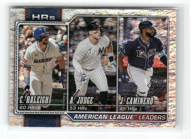 2026 Topps #38 Cal Raleigh / Aaron Judge / Junior Caminero Sandglitter