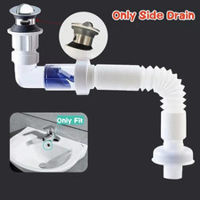 Flexible Sink Drain Pipe Set Anti Odor Filter Kitchen Bathroom Anti Clog
