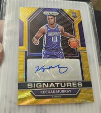 2022-23 Prizm Keegan Murray Gold Auto #/10 Rookie RC - Kings