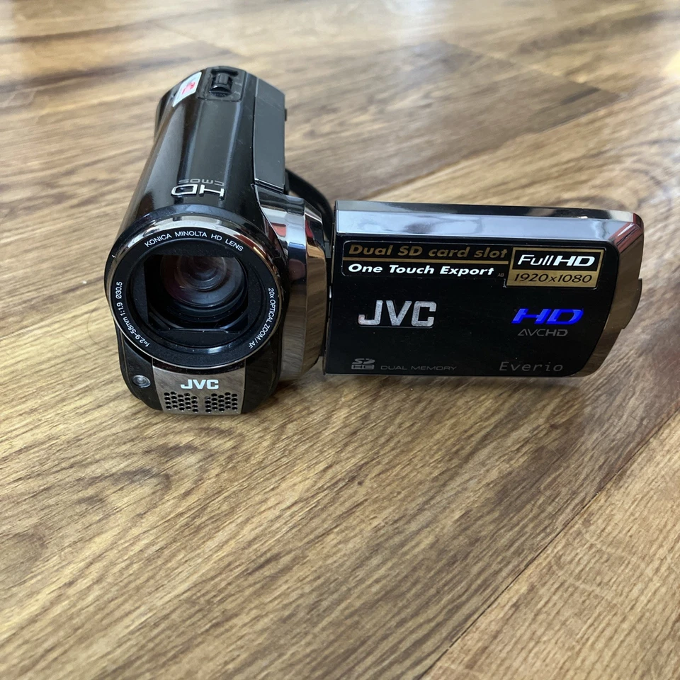 Vintage JVC Everio Compact Digital Camcorder Retro Camera Dual SD HD 20x Zoom - Image 2 of 4