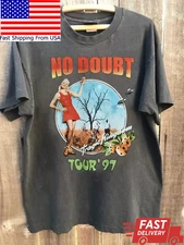 No Doubt 1997 Tour Basic Style Charcoal Unisex T shirt Reprint