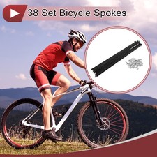 38 Set 14G Bicycle Spoke 253 mm 14G Bike Wheel Spoke Carbon Steel Black