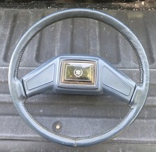 1980-92 Cadillac Steering Wheel Blue Leather Brougham Fleetwood Eldo Deville