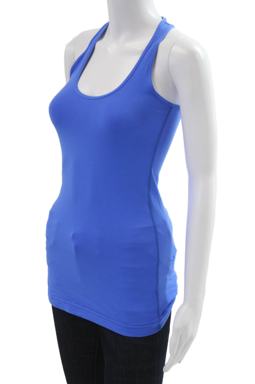 Lululemon Womens Basic Tank Blue Polyester Round … - image 2