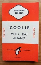 Coolie by Mulk Raj Anand. Penguin Books 474 1st edn 1945, with original receipt 