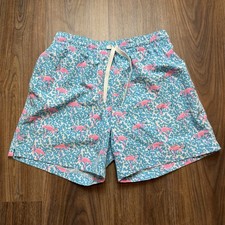 Chubbies Lined Swim Trunks 5.5  Inseam Domingos Are For Flamingos Men  s Small