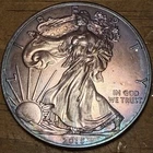 Beautiful Toned - 2015 American Silver Eagle 1 Troy Oz .999 Fine Silver